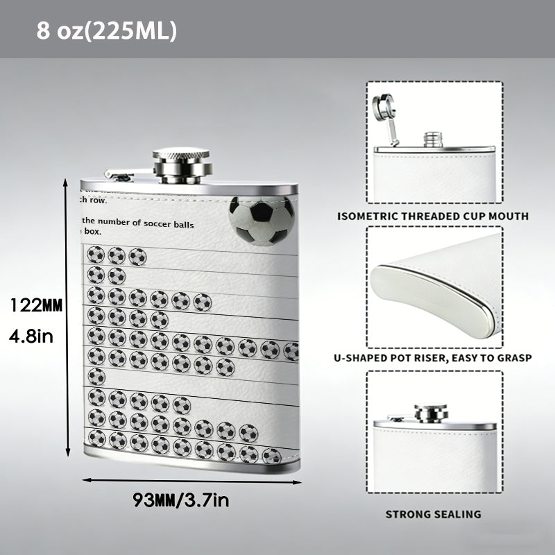 Worksheet with soccer balls 1pc Stainless Steel Flask 8oz -Fashionable patterns Design, Ideal for Dad, Grandpa, Uncle, Hunting Enthusiasts, Birthday, Party, Christmas, Halloween Gifts