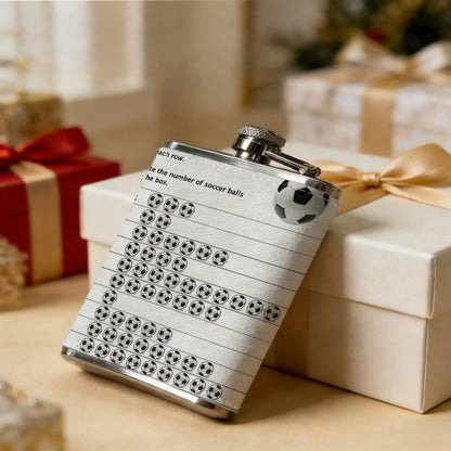 Worksheet with soccer balls 1pc Stainless Steel Flask 8oz -Fashionable patterns Design, Ideal for Dad, Grandpa, Uncle, Hunting Enthusiasts, Birthday, Party, Christmas, Halloween Gifts