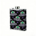 Repeating stylized UFO patterns Stainless Steel Mini Flask 8oz Portable Travel Drinkware, Unique Gift for Golf Enthusiasts, Outdoor Activities, Parties & Special Occasions