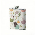 Cartoon cats and colorful yarn balls PU Flask, Men's Personalized Water Bottle, Leather Hip Bottle, Groom Gifts, Groom Suggestions, Wedding Party Favors, Best Christmas Gifts, Christmas Gifts, Christmas, Can Be Used in 4 Seasons