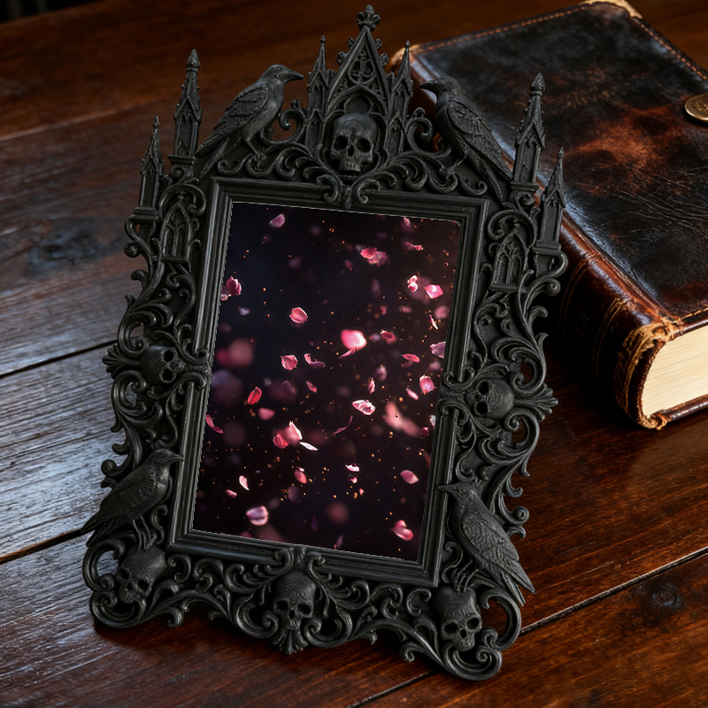 Court-style Relief Luxury Frame | Coffee Table Ornament, European Retro TV Stand Photo Display