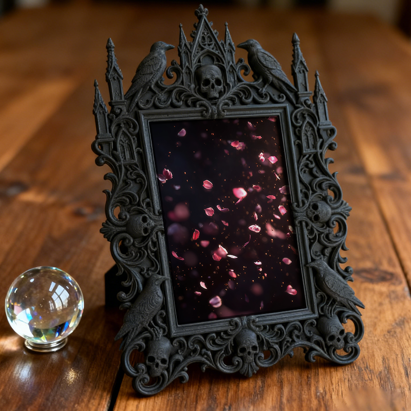 Court-style Relief Luxury Frame | Coffee Table Ornament, European Retro TV Stand Photo Display