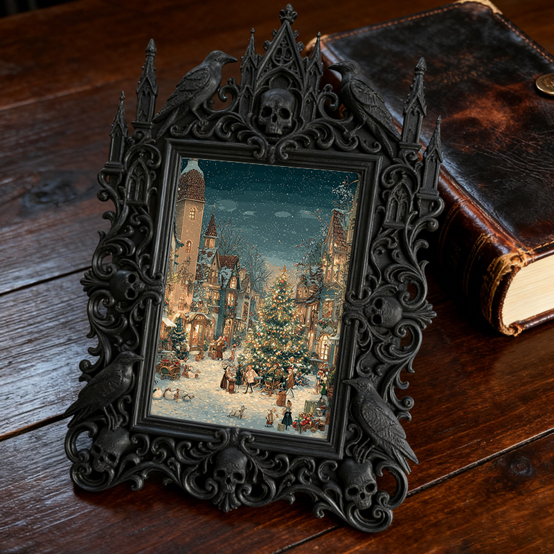 European Relief Photo Frame | Entrance Console Decor, Luxury Court-style Tabletop Photo Holder