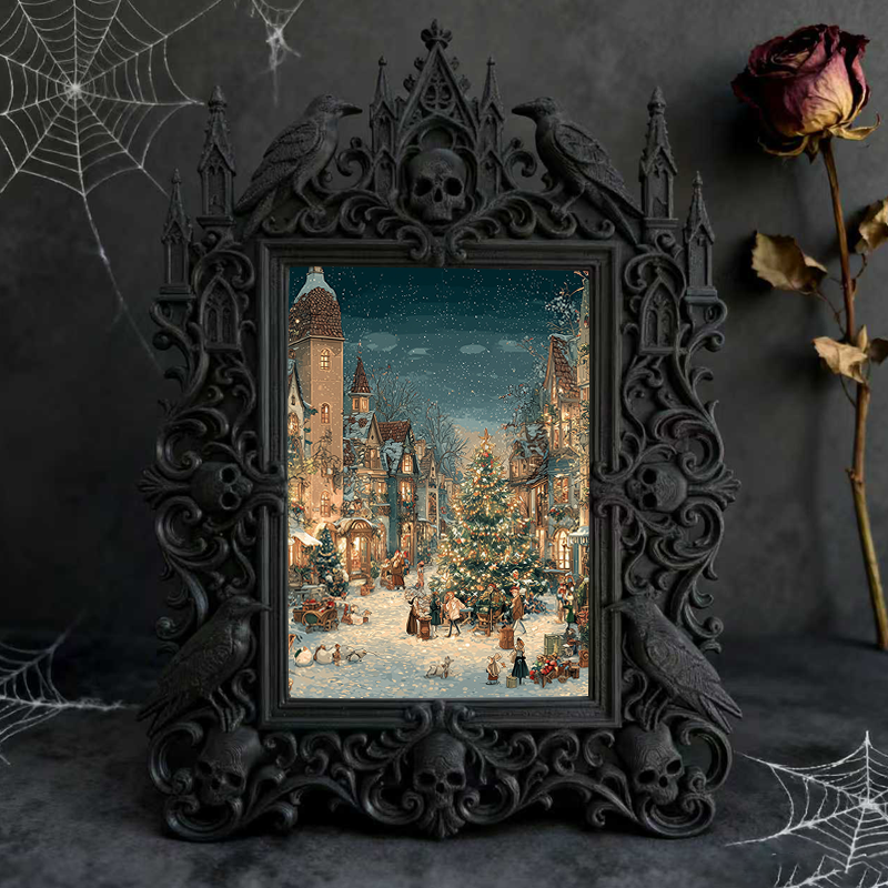 European Relief Photo Frame | Entrance Console Decor, Luxury Court-style Tabletop Photo Holder