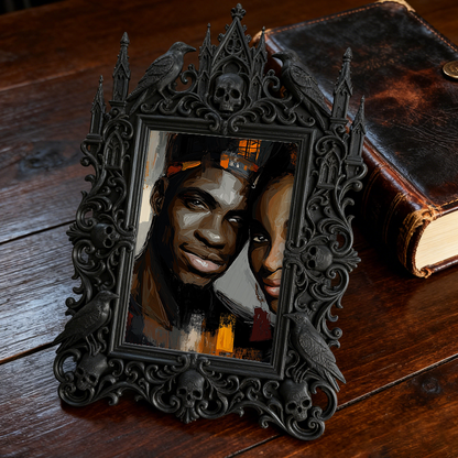 Luxury Court Relief Frame | Bedroom Nightstand Decor, Retro European Tabletop Photo Display