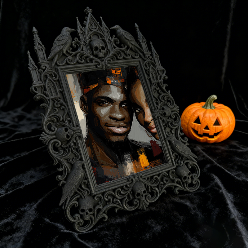 Luxury Court Relief Frame | Bedroom Nightstand Decor, Retro European Tabletop Photo Display