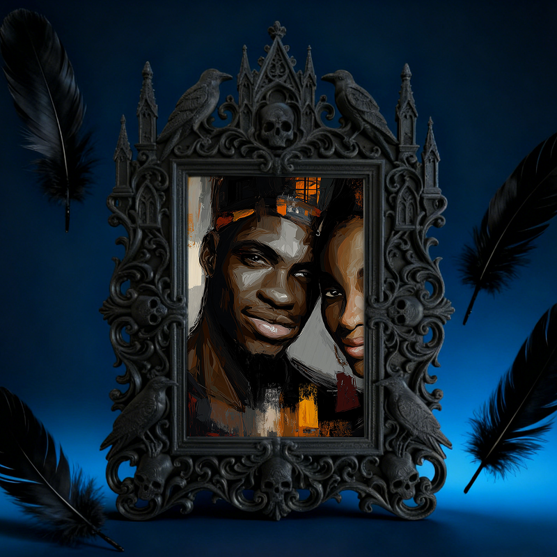 Luxury Court Relief Frame | Bedroom Nightstand Decor, Retro European Tabletop Photo Display