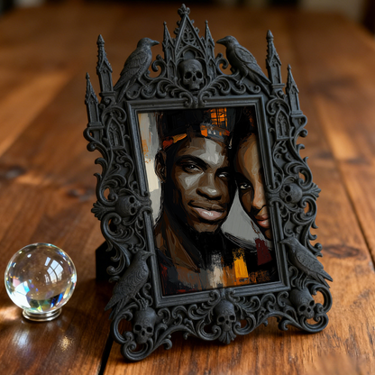 Luxury Court Relief Frame | Bedroom Nightstand Decor, Retro European Tabletop Photo Display