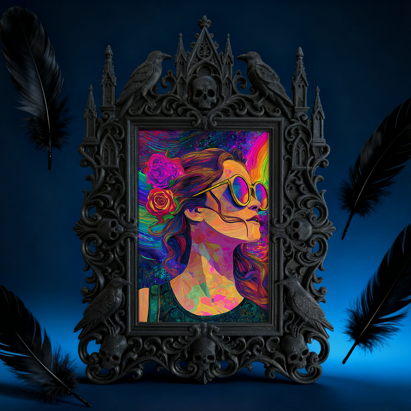 European Retro Relief Frame | Study Desk Decor, Luxury Court-style Coffee Table Photo Holder