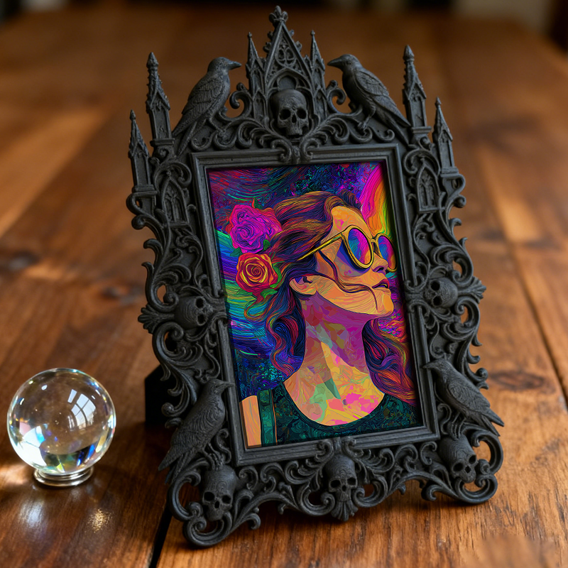 European Retro Relief Frame | Study Desk Decor, Luxury Court-style Coffee Table Photo Holder