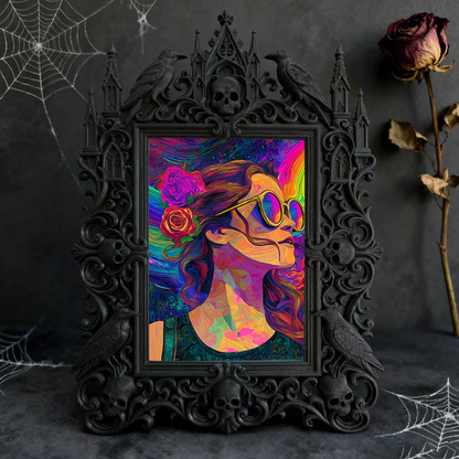 European Retro Relief Frame | Study Desk Decor, Luxury Court-style Coffee Table Photo Holder