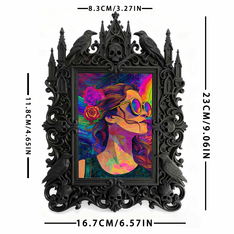 European Retro Relief Frame | Study Desk Decor, Luxury Court-style Coffee Table Photo Holder