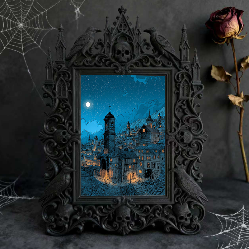 European Luxury Relief Frame | Wedding Sign-in Table Decor, Court-style Tabletop Photo Holder