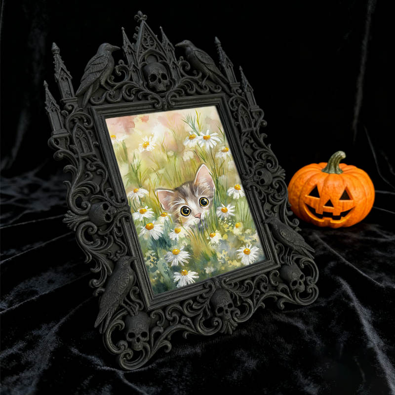 European Court Frame Ornament | Art Studio Display, Relief Craft TV Stand & Coffee Table Decor