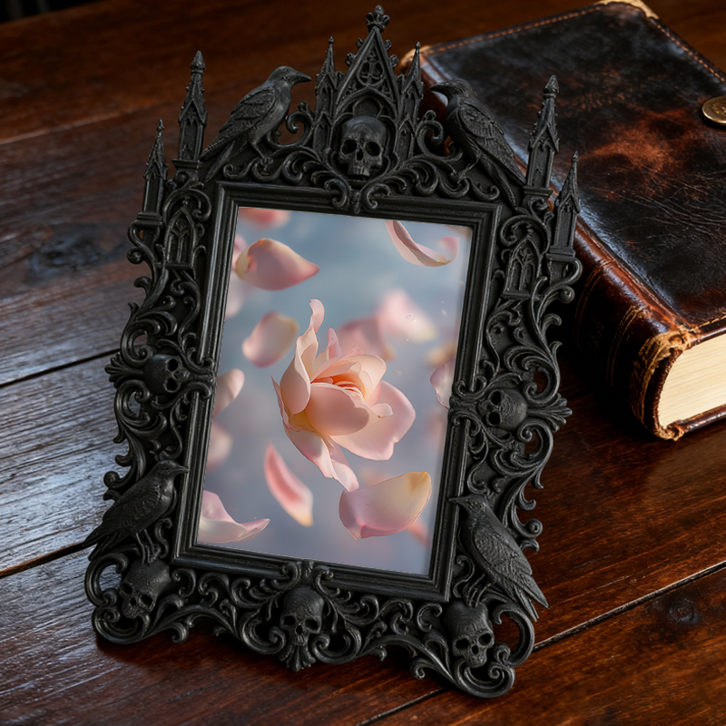 Court Luxury Relief Frame | Jewelry Store Window Decor, Retro European Tabletop Photo Holder