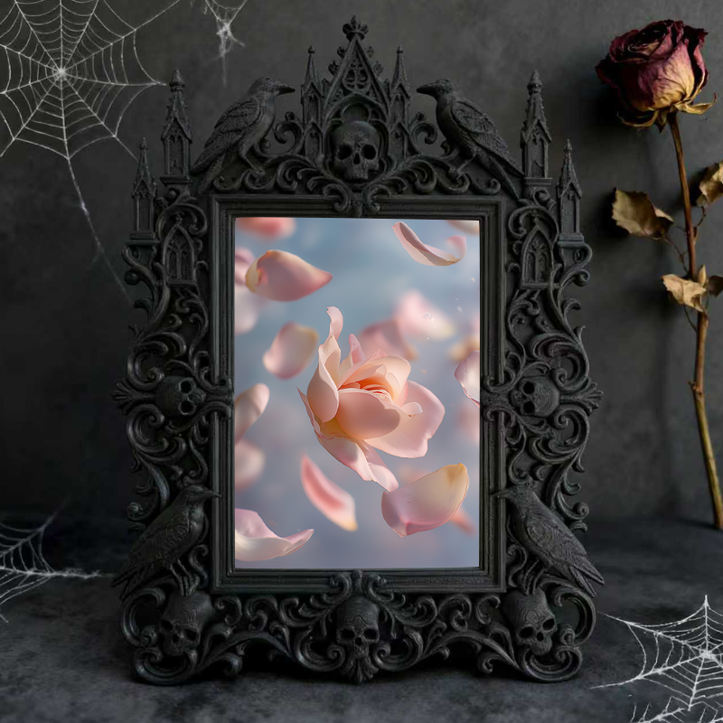 Court Luxury Relief Frame | Jewelry Store Window Decor, Retro European Tabletop Photo Holder