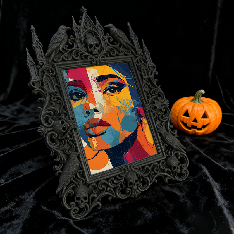 European Court Relief Frame | Fireplace Side Decor, Luxury Tabletop Photo Display Accessory