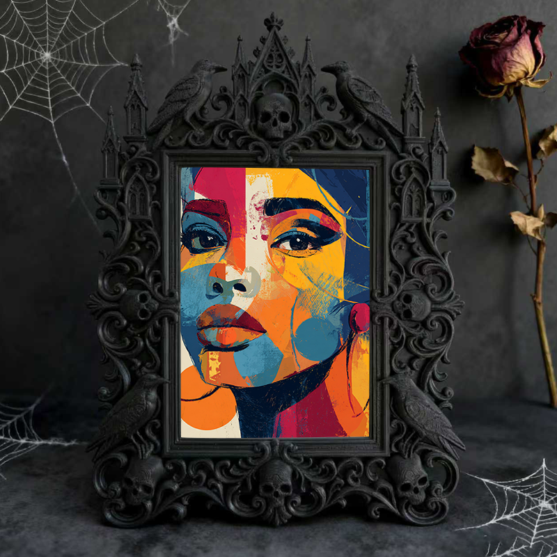 European Court Relief Frame | Fireplace Side Decor, Luxury Tabletop Photo Display Accessory