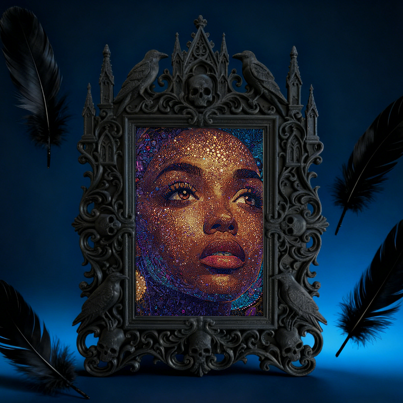 Court-style Relief Frame Ornament | Piano Top Decor, European Retro TV Stand & Coffee Table Decor