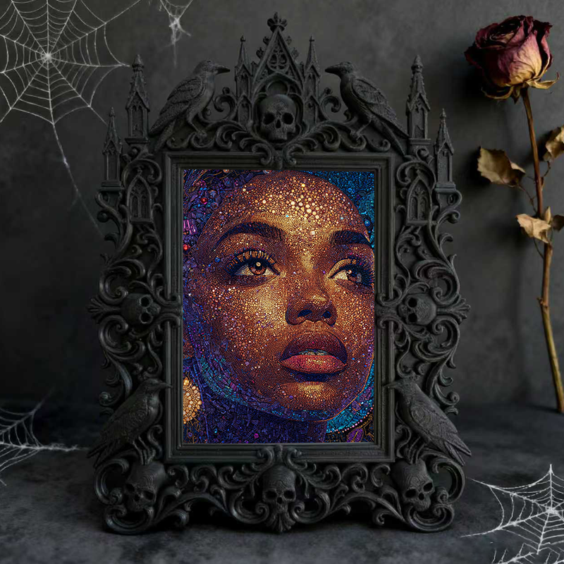 Court-style Relief Frame Ornament | Piano Top Decor, European Retro TV Stand & Coffee Table Decor