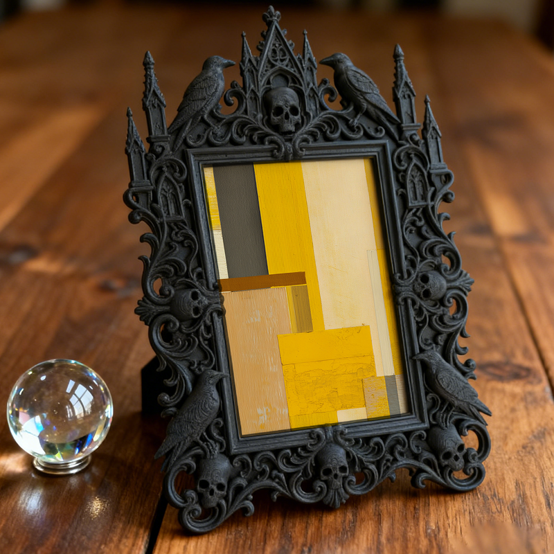 European Luxury Photo Holder | Wine Cabinet Decor, Court Relief Design Tabletop Photo Frame