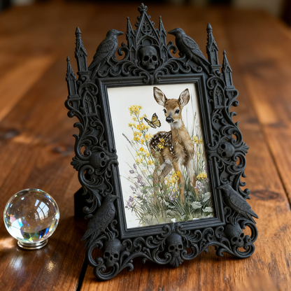 Court Relief Photo Frame | Afternoon Tea Table Decor, Retro European Style Tabletop Photo Holder