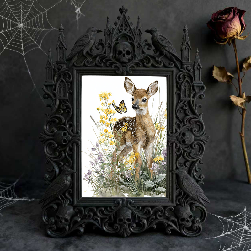 Court Relief Photo Frame | Afternoon Tea Table Decor, Retro European Style Tabletop Photo Holder