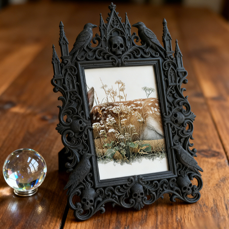 European Retro Frame Ornament | Antique Shelf Display, Luxury Court-style TV Stand Decor