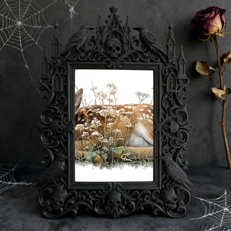 European Retro Frame Ornament | Antique Shelf Display, Luxury Court-style TV Stand Decor