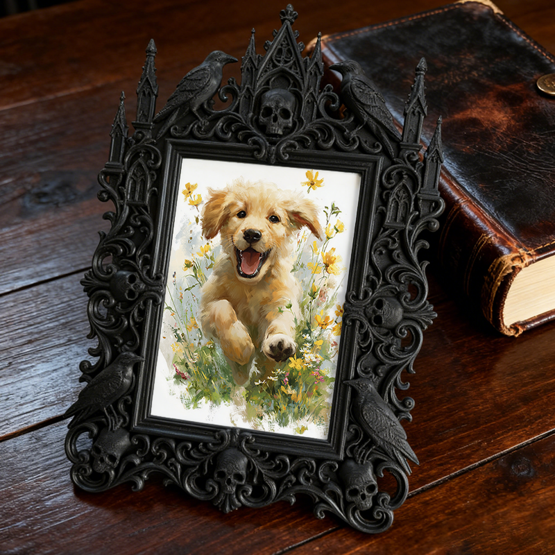 Luxury Court Relief Frame | Housewarming Gift, European Retro Tabletop Photo Storage Holder