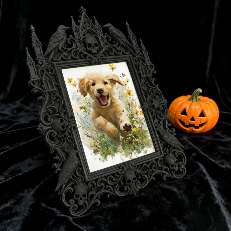 Luxury Court Relief Frame | Housewarming Gift, European Retro Tabletop Photo Storage Holder