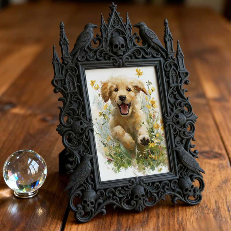 Luxury Court Relief Frame | Housewarming Gift, European Retro Tabletop Photo Storage Holder