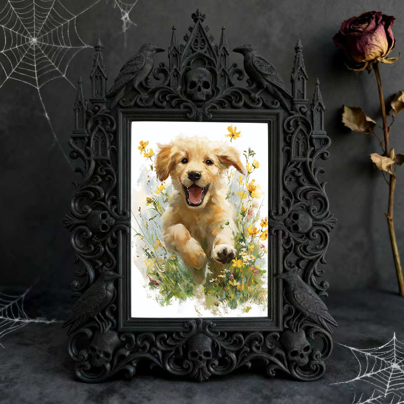 Luxury Court Relief Frame | Housewarming Gift, European Retro Tabletop Photo Storage Holder