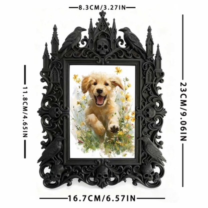 Luxury Court Relief Frame | Housewarming Gift, European Retro Tabletop Photo Storage Holder