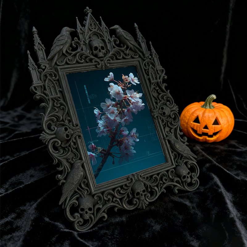 Gothic Dark-style Photo Frame | Tattoo Shop Wall Decor, Photo Ornament, Wall-mountable & Tabletop, Waterproof Plastic Frame