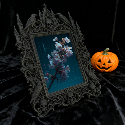 Gothic Dark-style Photo Frame | Tattoo Shop Wall Decor, Photo Ornament, Wall-mountable & Tabletop, Waterproof Plastic Frame