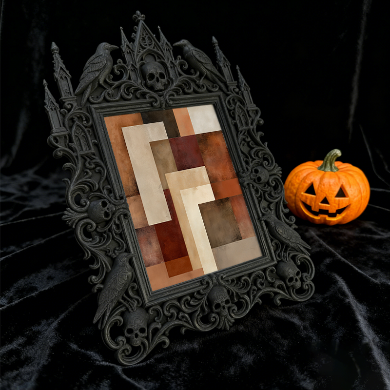 Gothic Dark-style Photo Frame | Bar Counter Corner Decor, Photo Ornament, Wall-mountable & Tabletop, Waterproof Plastic Frame