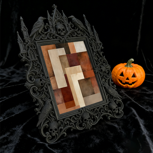 Gothic Dark-style Photo Frame | Bar Counter Corner Decor, Photo Ornament, Wall-mountable & Tabletop, Waterproof Plastic Frame