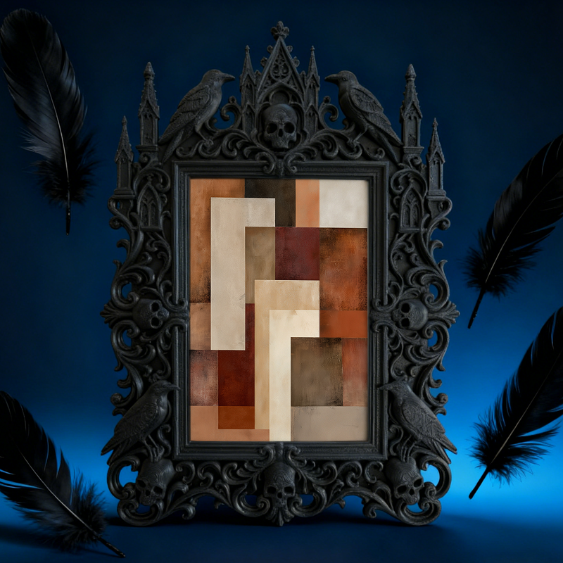 Gothic Dark-style Photo Frame | Bar Counter Corner Decor, Photo Ornament, Wall-mountable & Tabletop, Waterproof Plastic Frame