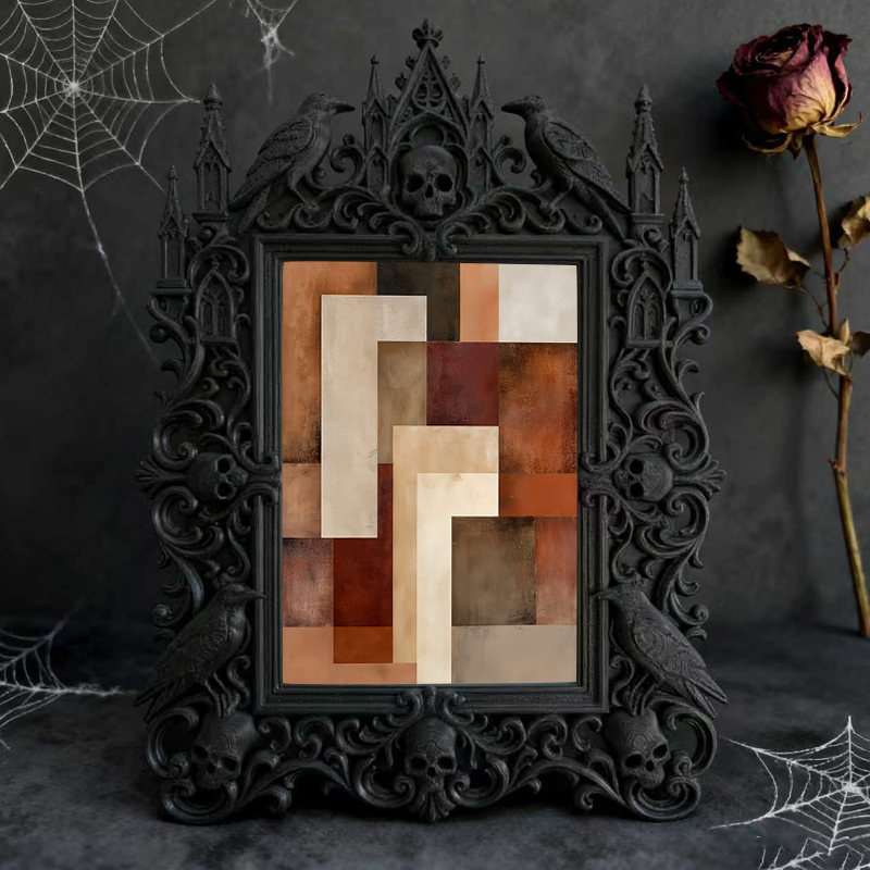 Gothic Dark-style Photo Frame | Bar Counter Corner Decor, Photo Ornament, Wall-mountable & Tabletop, Waterproof Plastic Frame