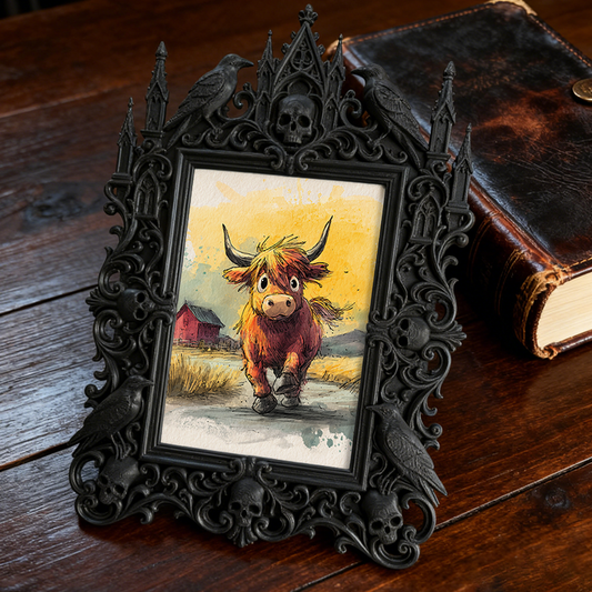 Gothic Dark-style Photo Frame | Rock Band Rehearsal Room Decor, Photo Ornament, Wall-mountable & Tabletop, Waterproof Plastic Frame