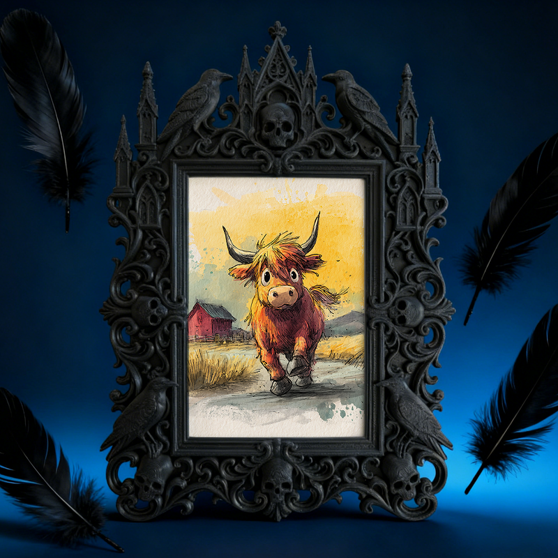 Gothic Dark-style Photo Frame | Rock Band Rehearsal Room Decor, Photo Ornament, Wall-mountable & Tabletop, Waterproof Plastic Frame