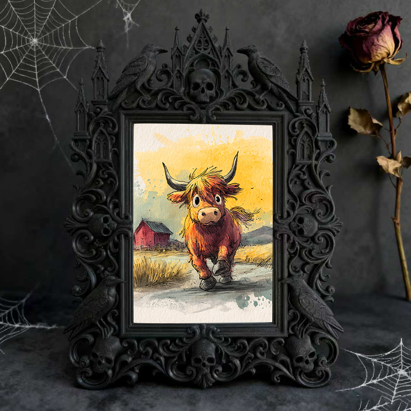 Gothic Dark-style Photo Frame | Rock Band Rehearsal Room Decor, Photo Ornament, Wall-mountable & Tabletop, Waterproof Plastic Frame