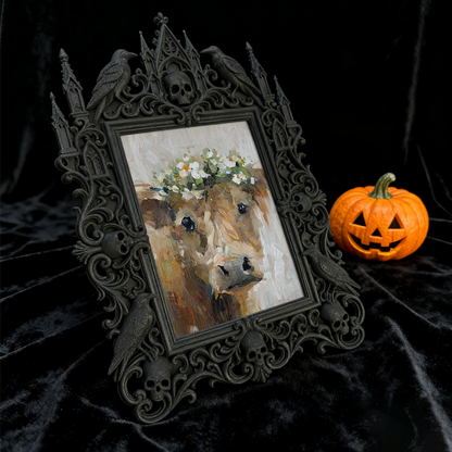Gothic Dark-style Photo Frame | Gothic Wedding Sign-in Table Decor, Photo Ornament, Wall-mountable & Tabletop, Waterproof Plastic Frame