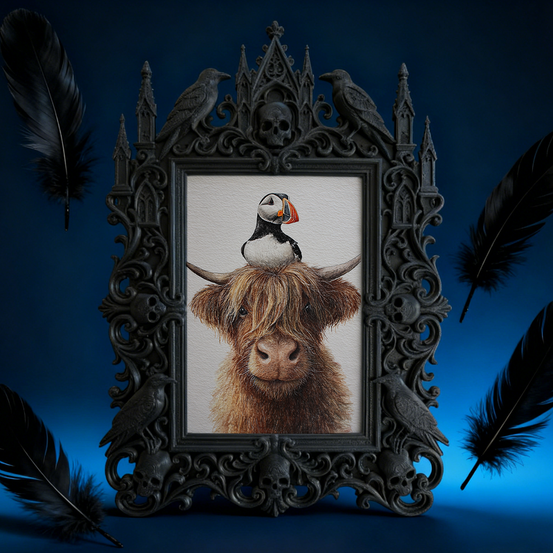 Gothic Dark-style Photo Frame | Perfume Boutique Shelf Decor, Photo Ornament, Wall-mountable & Tabletop, Waterproof Plastic Frame