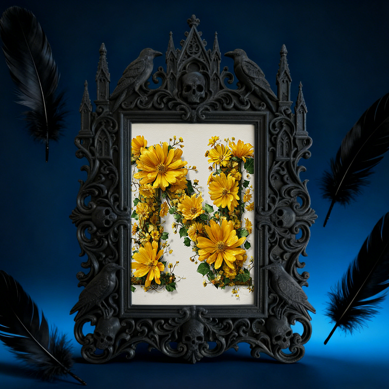 Gothic Dark-style Photo Frame | Skate Park Lounge Area Decor, Photo Ornament, Wall-mountable & Tabletop, Waterproof Plastic Frame