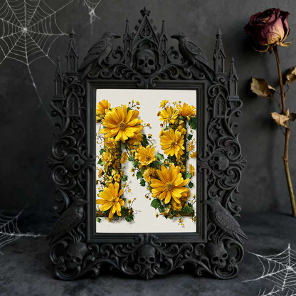 Gothic Dark-style Photo Frame | Skate Park Lounge Area Decor, Photo Ornament, Wall-mountable & Tabletop, Waterproof Plastic Frame