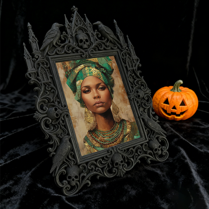 Gothic Dark-style Photo Frame | Home Brewery Corner Decor, Photo Ornament, Wall-mountable & Tabletop, Waterproof Plastic Frame