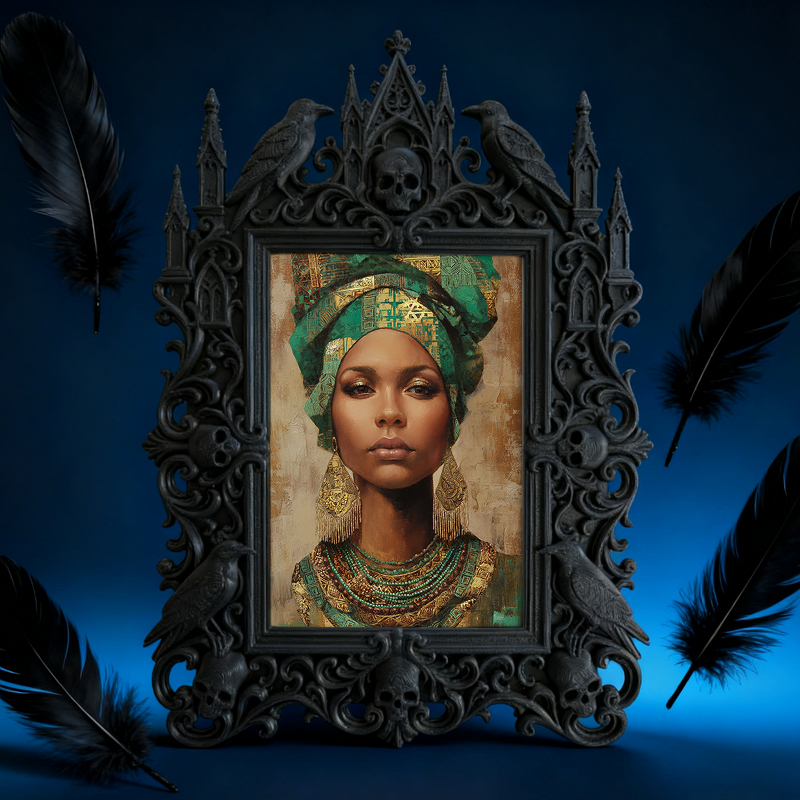 Gothic Dark-style Photo Frame | Home Brewery Corner Decor, Photo Ornament, Wall-mountable & Tabletop, Waterproof Plastic Frame