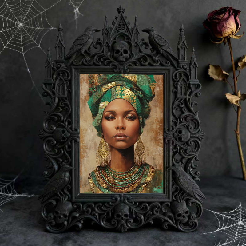 Gothic Dark-style Photo Frame | Home Brewery Corner Decor, Photo Ornament, Wall-mountable & Tabletop, Waterproof Plastic Frame